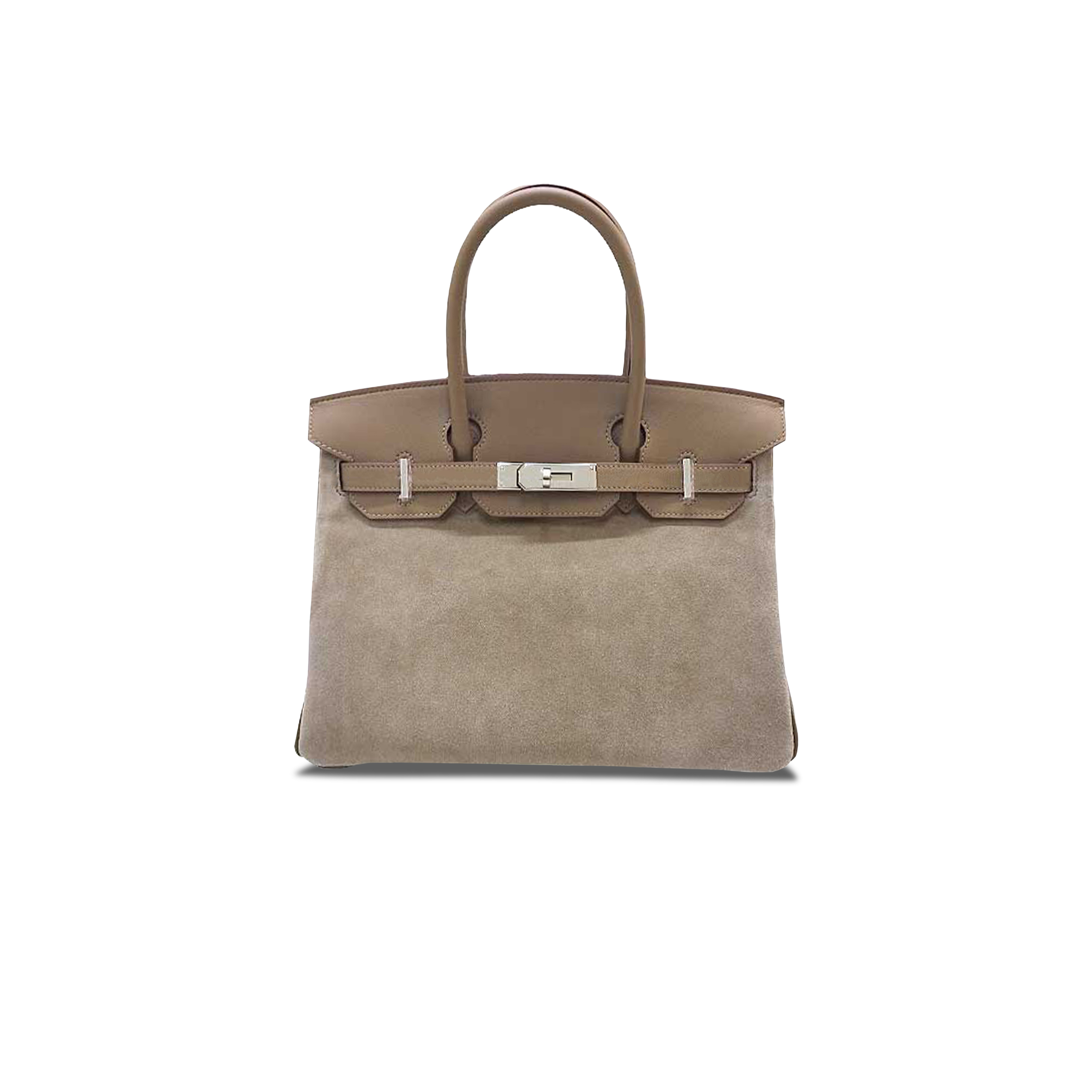 H**mes birkin 30 18 elephant grey etoupe togo calfskin gold buckle 0540240685 (30*23*15cm)